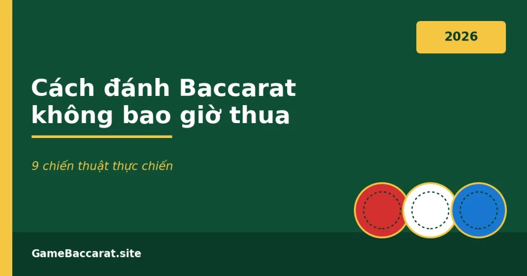 Cách đánh Baccarat không bao giờ thua: 9 chiến thuật thực chiến 2026 1 Cách đánh Baccarat không bao giờ thua - 9 chiến thuật thực chiến 2026